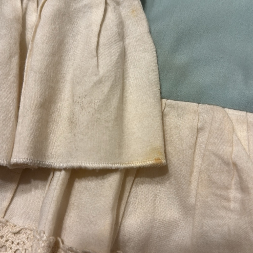 Aqua/cream ruffles dress - Picture 7 of 9